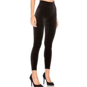 Spanx Ready To Wow Black Velvet Leggings